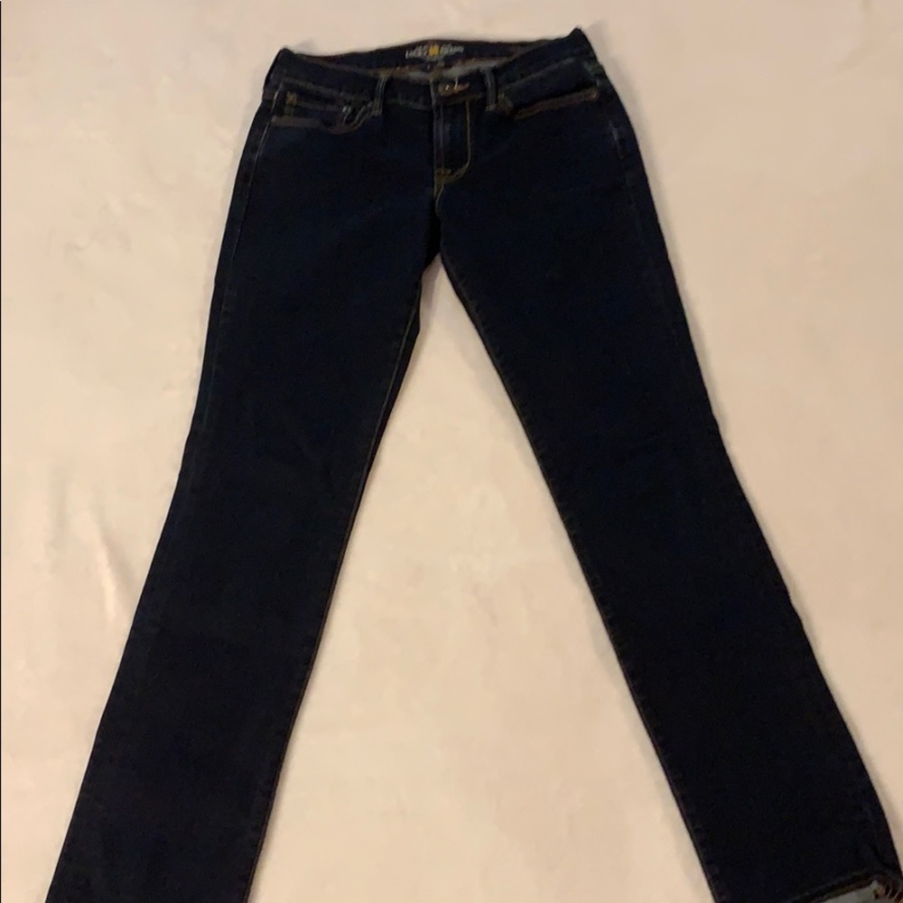 Lucky Brand dark wash straight cut jeans